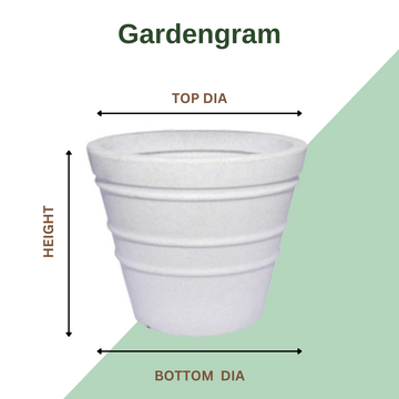 Floral design plastic flower pot